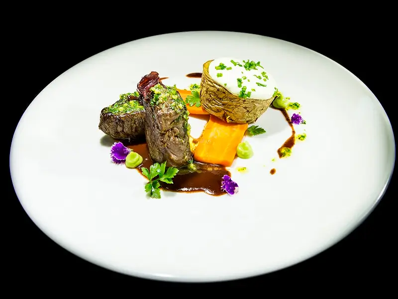 A meal served at Impodimo Game Lodge