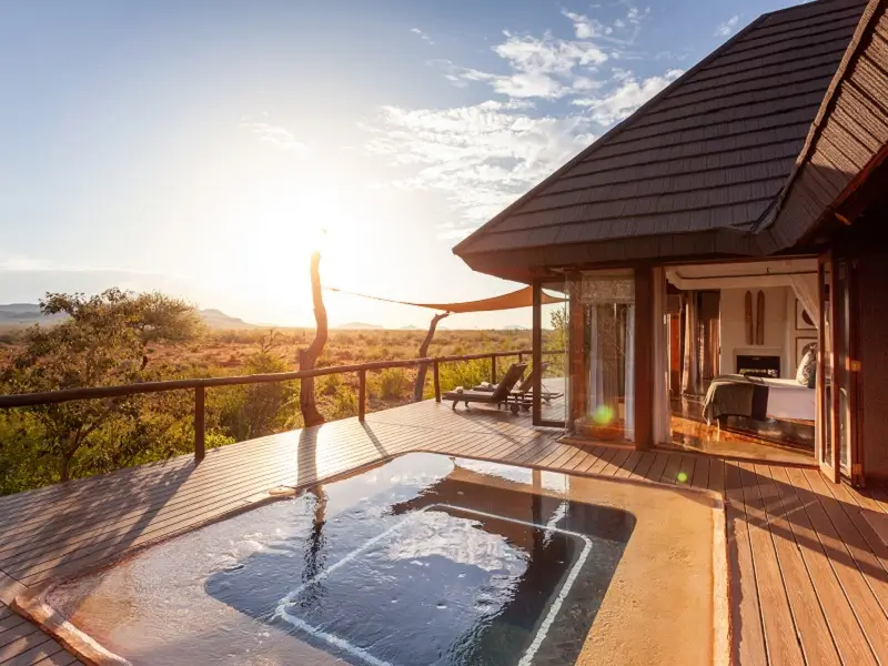 Private splash pool at Madikwe Hills