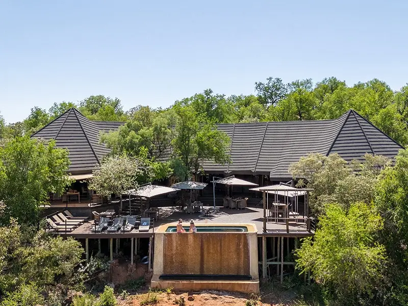 Madikwe Hills main lodge from the air