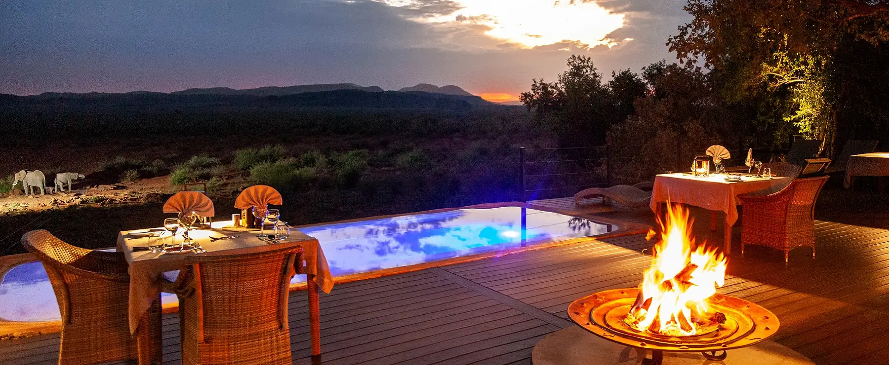 View from the main lodge at Madikwe Hills.