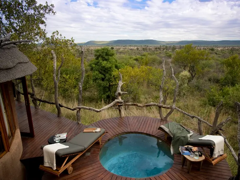 Deck and splash pool at Madikwe Safari Lodge - Kopano