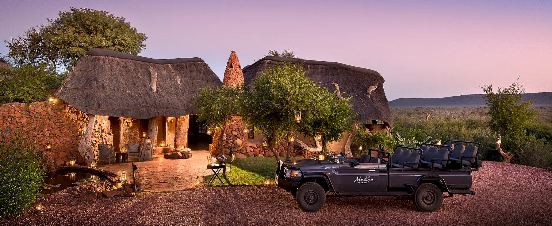 A view of the entrance at Madikwe Safari Lodge Kopano