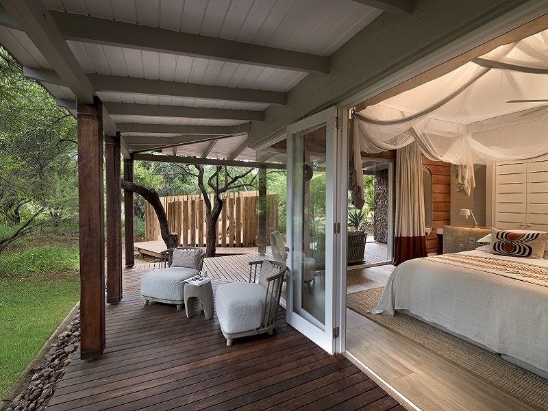 Suite and private deck at Morukuru Farm House