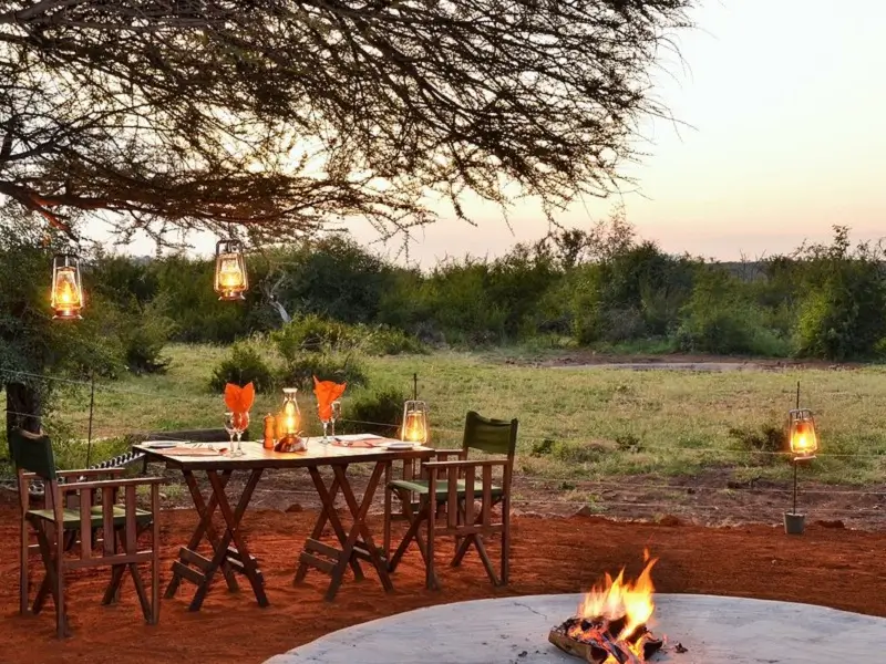 The boma at Motswiri Private Safari Lodge