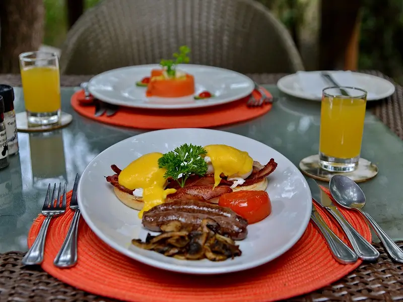 Breakfast served at Motswiri Private Safari Lodge