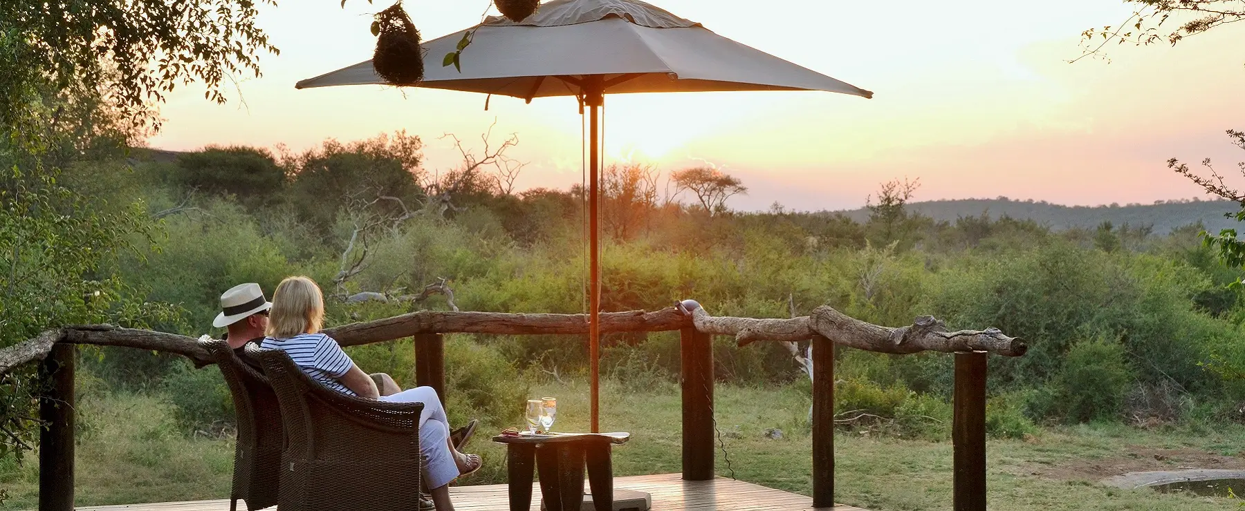 The view from the lodge deck at Motswiri Private Safari Lodge