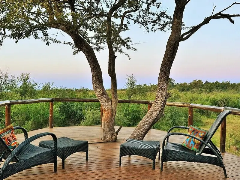 The private deck view at Motswiri Private Safari Lodge
