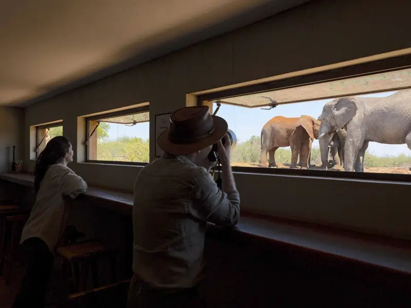 Underground hide at Rhulani Safari Lodge