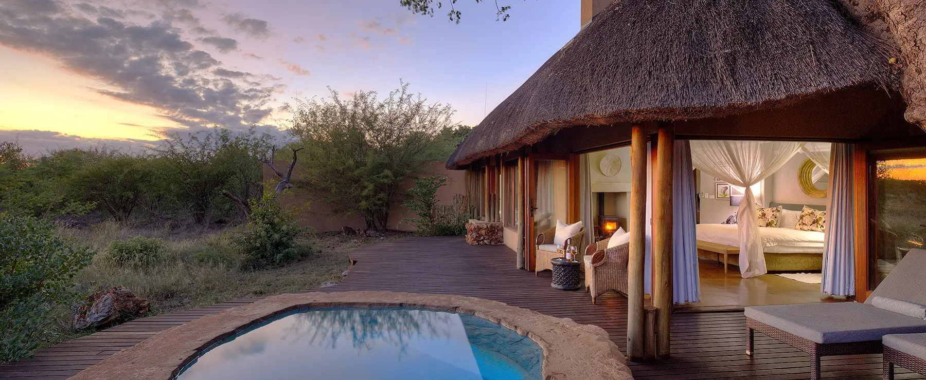 Private deck at Rhulani Safari Lodge