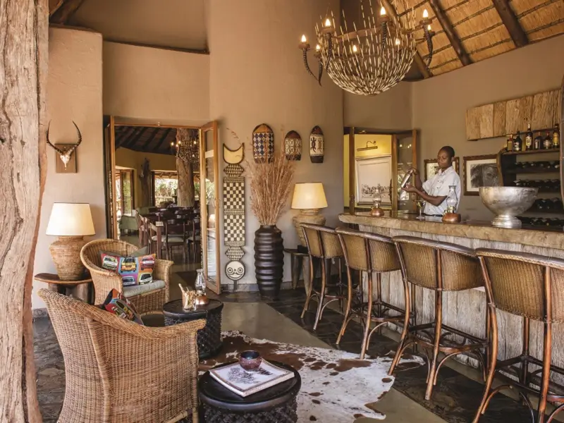 The bar at Tuningi Safari Lodge