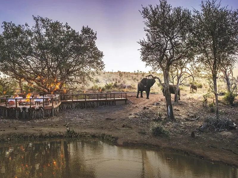 The boma at Tuningi Safari Lodge
