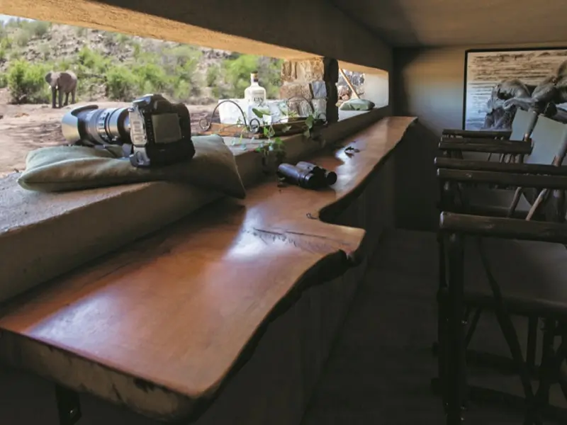 The underground hide at Tuningi Safari Lodge