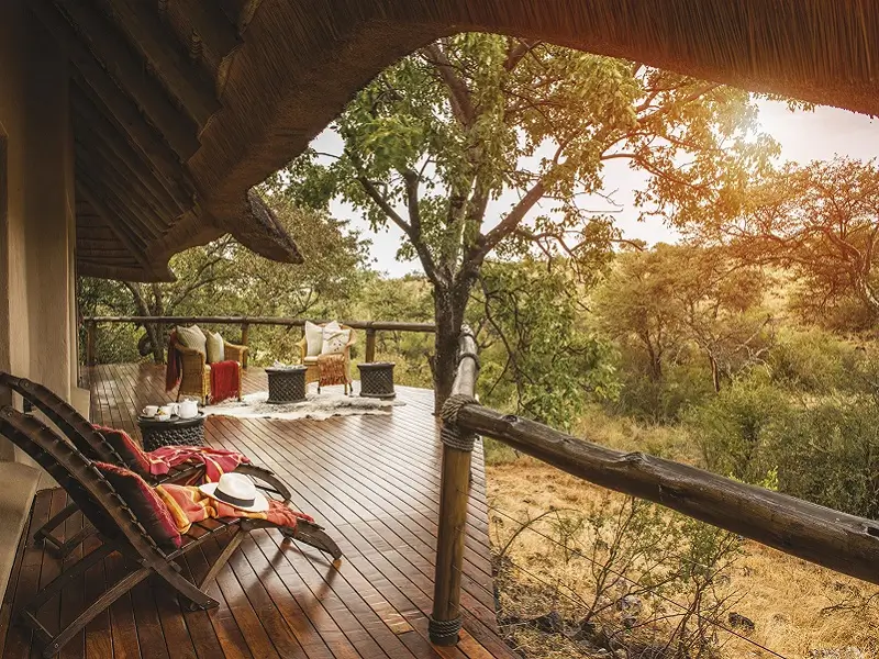The view from the suite deck at Tuningi Safari Lodge